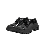 Dolce & Gabbana Black Patent Leather Trekking Derby Shoes MV7382-39