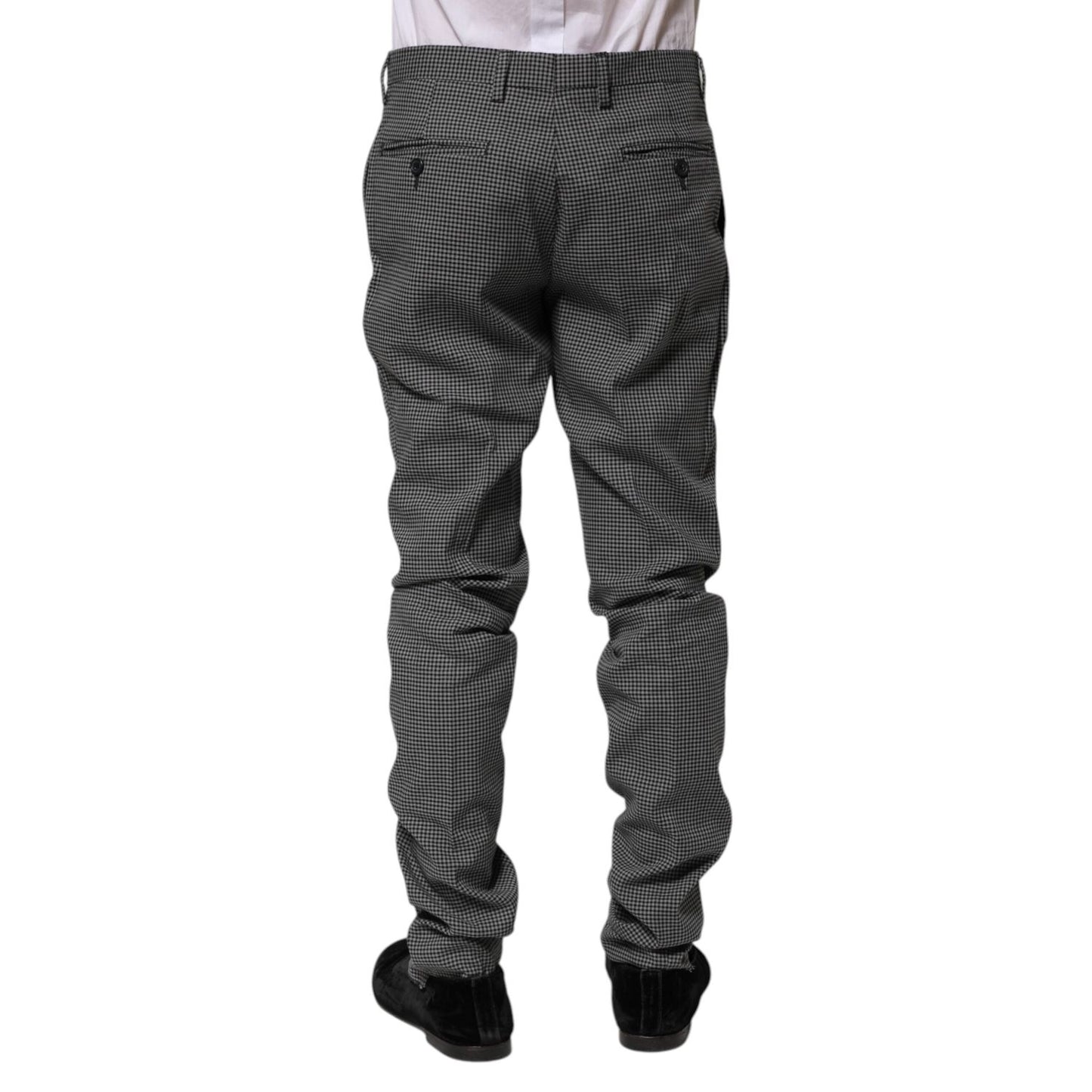 BENCIVENGA Black White Checkered Tapered Dress Pants PAN74053-46