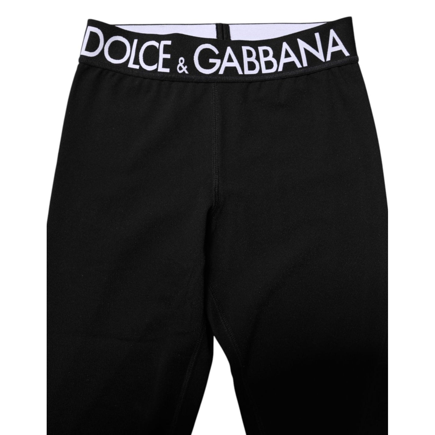 Dolce & Gabbana Black Silver Nylon Skinny Men Leggings Pants PAN75203-44