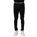 Dolce & Gabbana Black Nylon Skinny Men Jogger Pants PAN75206-48