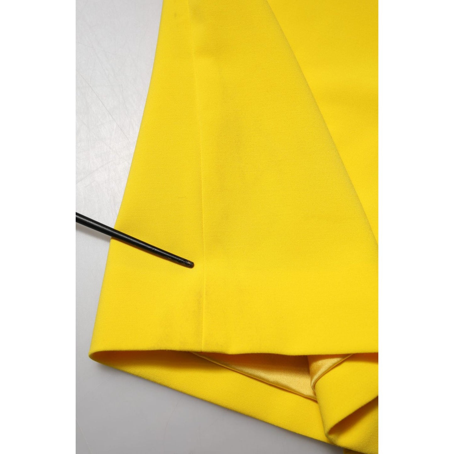 Dolce & Gabbana Yellow Polyester Sleeveless Sheath Midi Dress DR81750-42