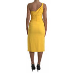 Dolce & Gabbana Yellow One Shoulder Side Slit Sheath Dress DR81756-44