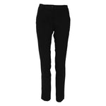 Dolce & Gabbana Black Wool Mid Waisted Tapered Dress Pants PAN74761-36