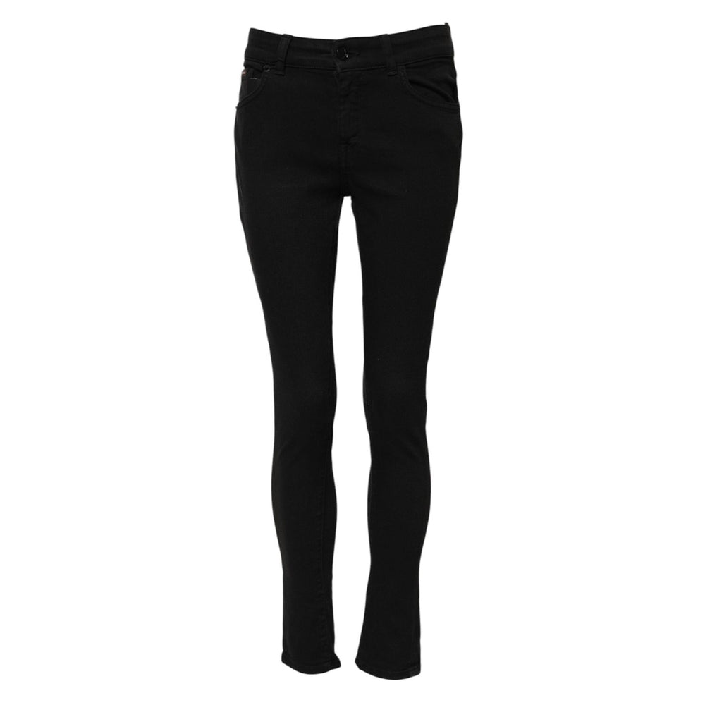 Dolce & Gabbana Black Cotton Skinny Mid Waisted Denim Jeans PAN76280-38