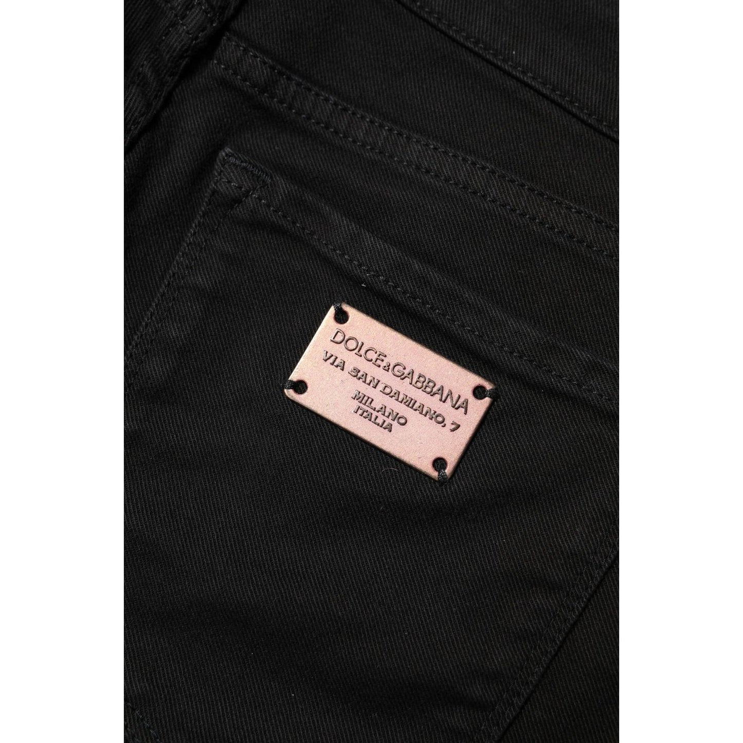 Dolce & Gabbana Black Cotton Skinny Mid Waisted Denim Jeans PAN76280-38
