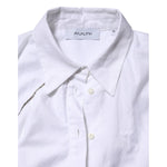 AGLINI White Cotton Collared Long Sleeves Ruffle Top Shirt TSH90562-38
