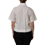 Dolce & Gabbana White Cotton Short Sleeves Collared Top Shirt TSH906912-42