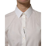Dolce & Gabbana White Cotton Short Sleeves Collared Top Shirt TSH906912-42