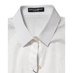 Dolce & Gabbana White Cotton Short Sleeves Collared Top Shirt TSH906912-42
