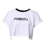 Dolce & Gabbana White Graphic Print Crew Neck Cropped T-shirt TSH906755-46