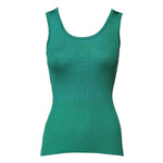 Dolce & Gabbana Green Silk Sleeveless Round Neck Tank Top TSH90678-40