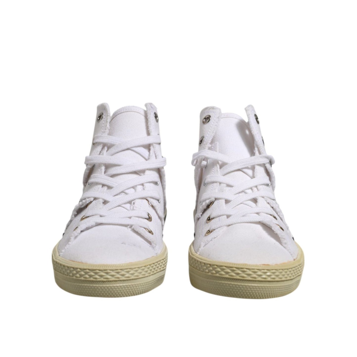 Maison Margiela White Lace Up Mid Top Women Sneakers Shoes LA12557-35