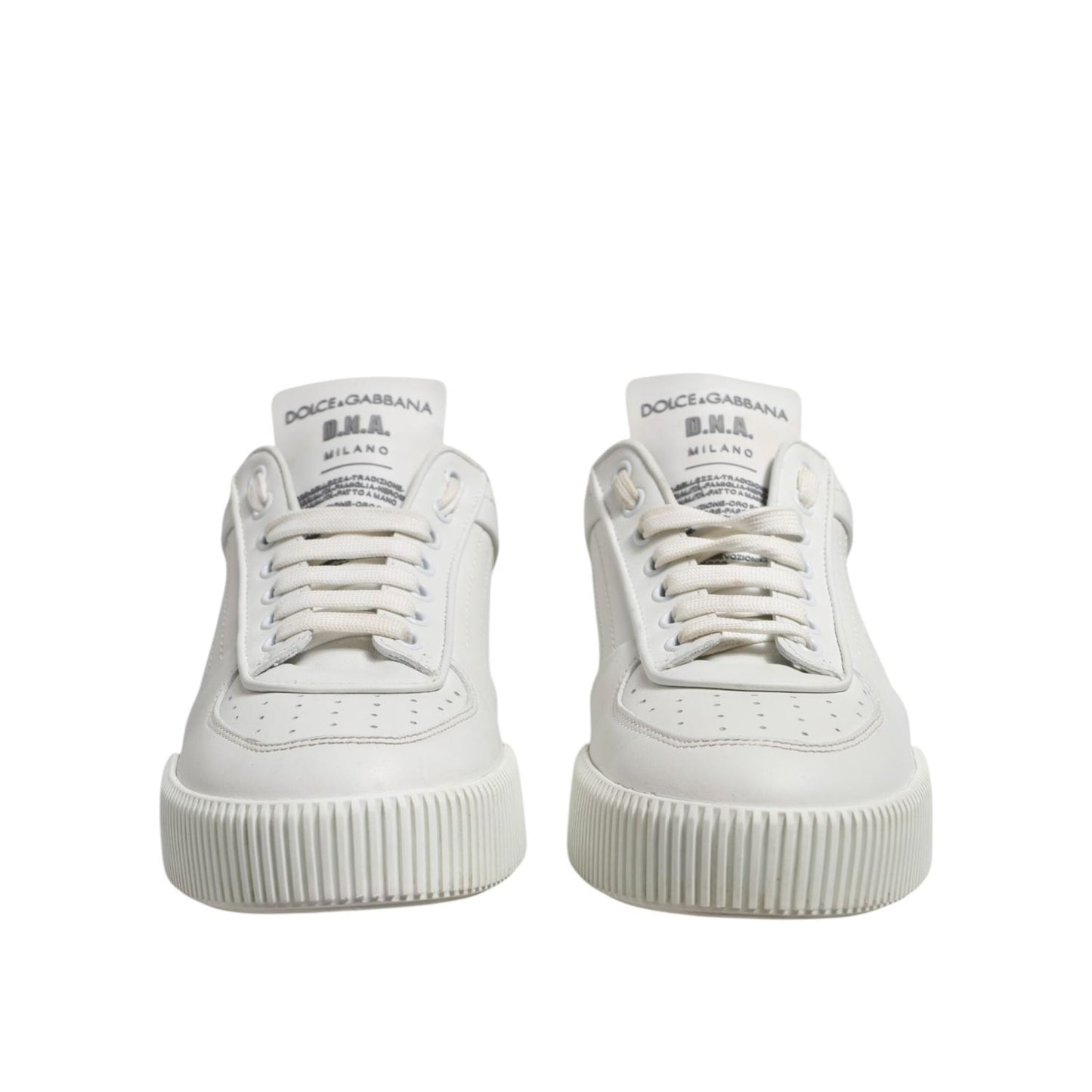 Dolce & Gabbana White Miami Leather Low Top Men Sneakers Shoes MV7448-41