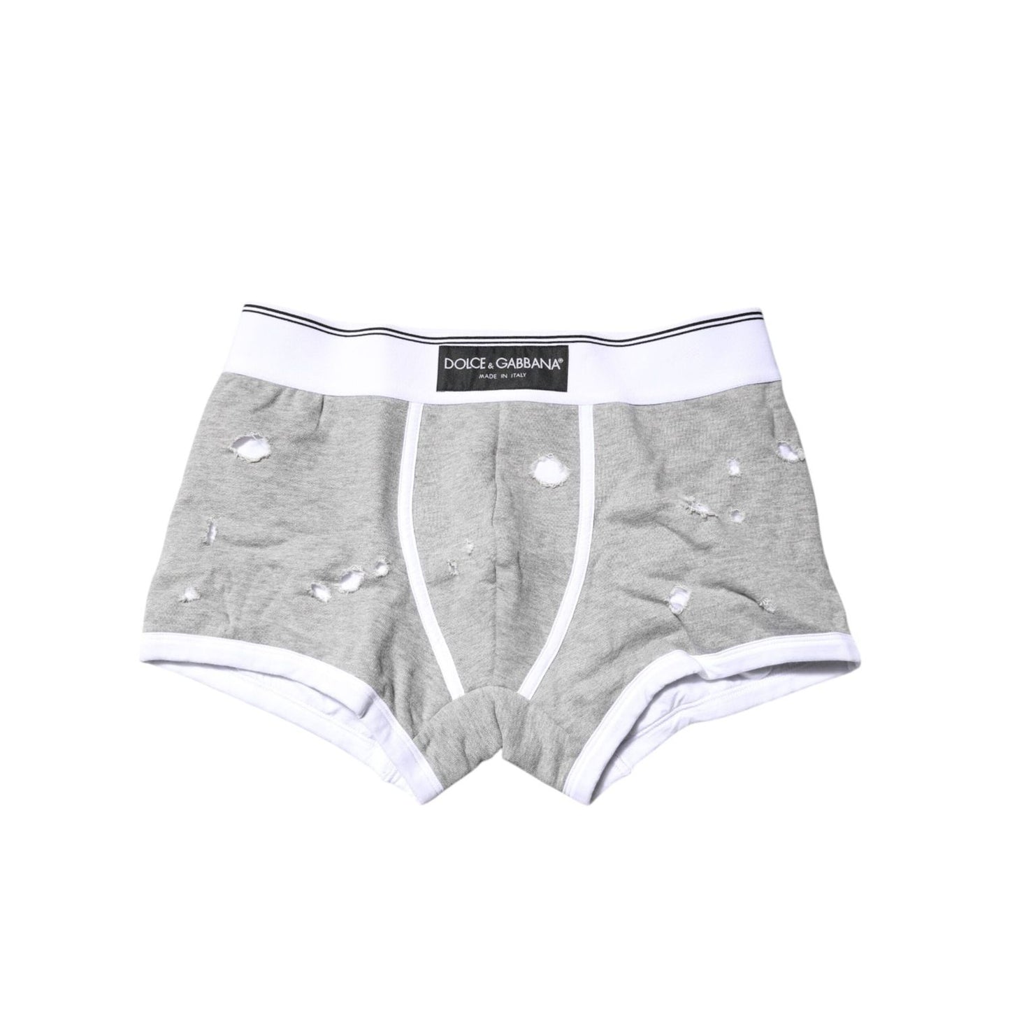 Dolce & Gabbana Gray Cotton Stretch Regular Boxer Underwear BIK1579-3