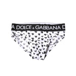 Dolce & Gabbana White Heart Printed Regular Brief Underwear