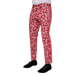 Dolce & Gabbana Pink Cherry Print Cotton Dress Pants