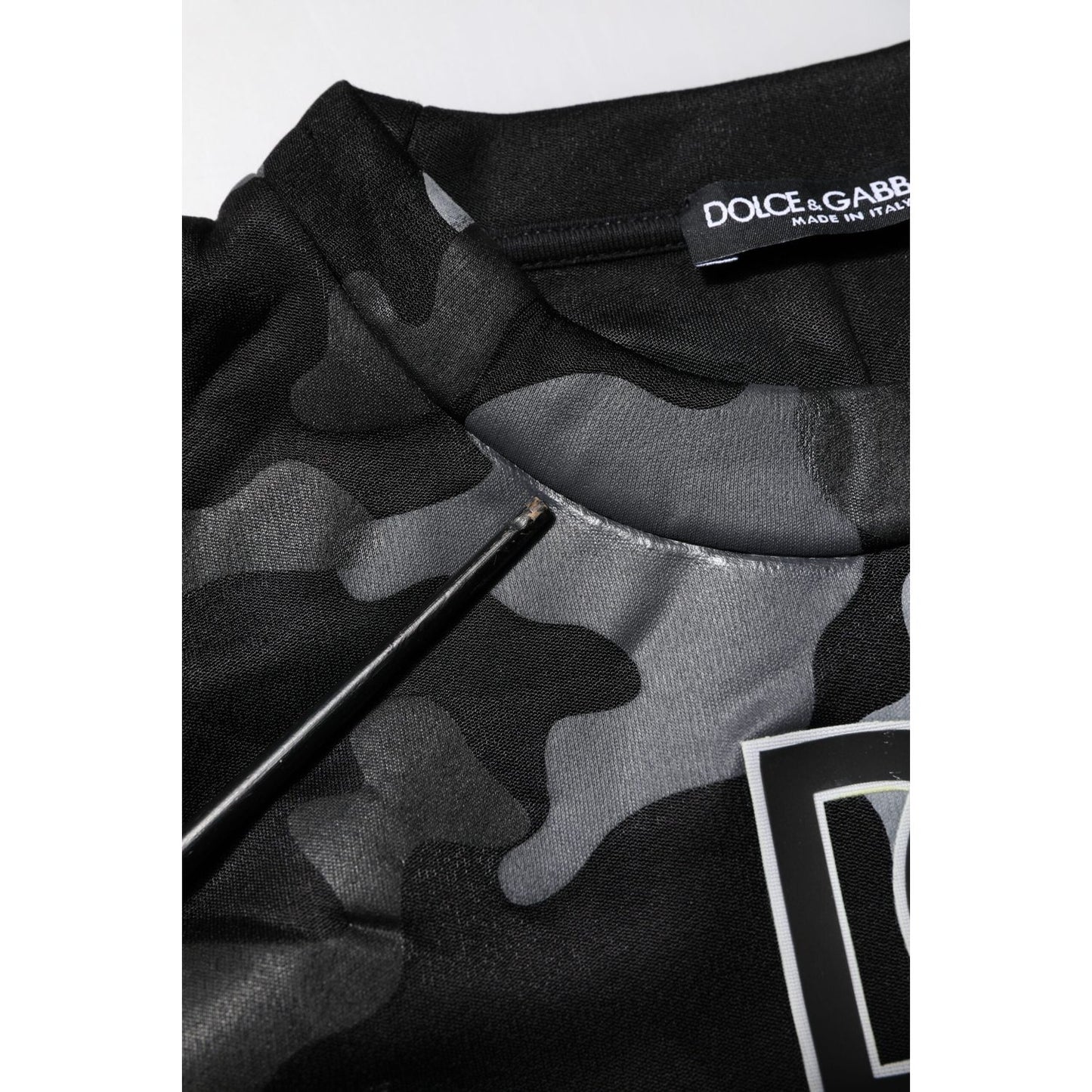 Dolce & Gabbana Black Camouflage Pullover Sweatshirt Sweater TSH906974-44