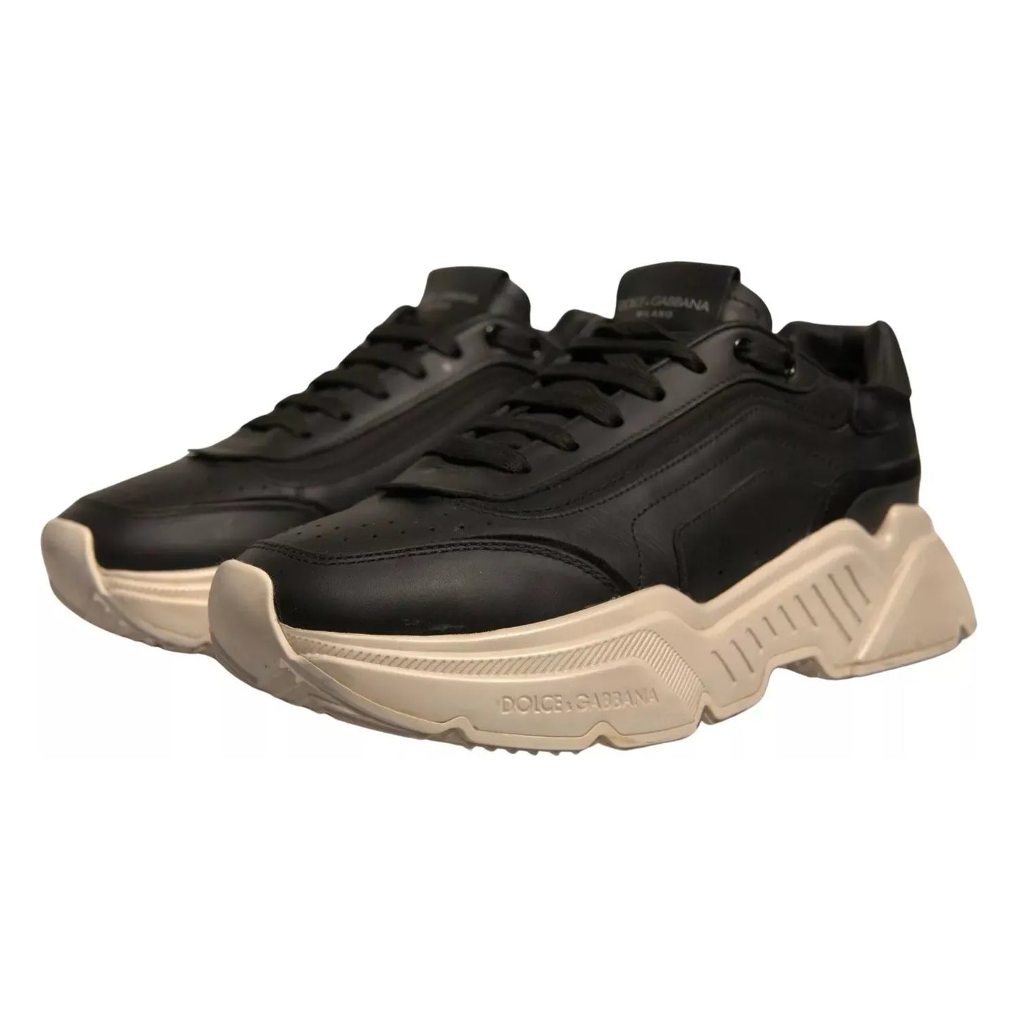 Dolce & Gabbana Black White Daymaster Low Top Sneaker Shoe MV6954#2-43.5