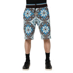 Dolce & Gabbana Multicolor Cotton Maiolica Print Bermuda Shorts