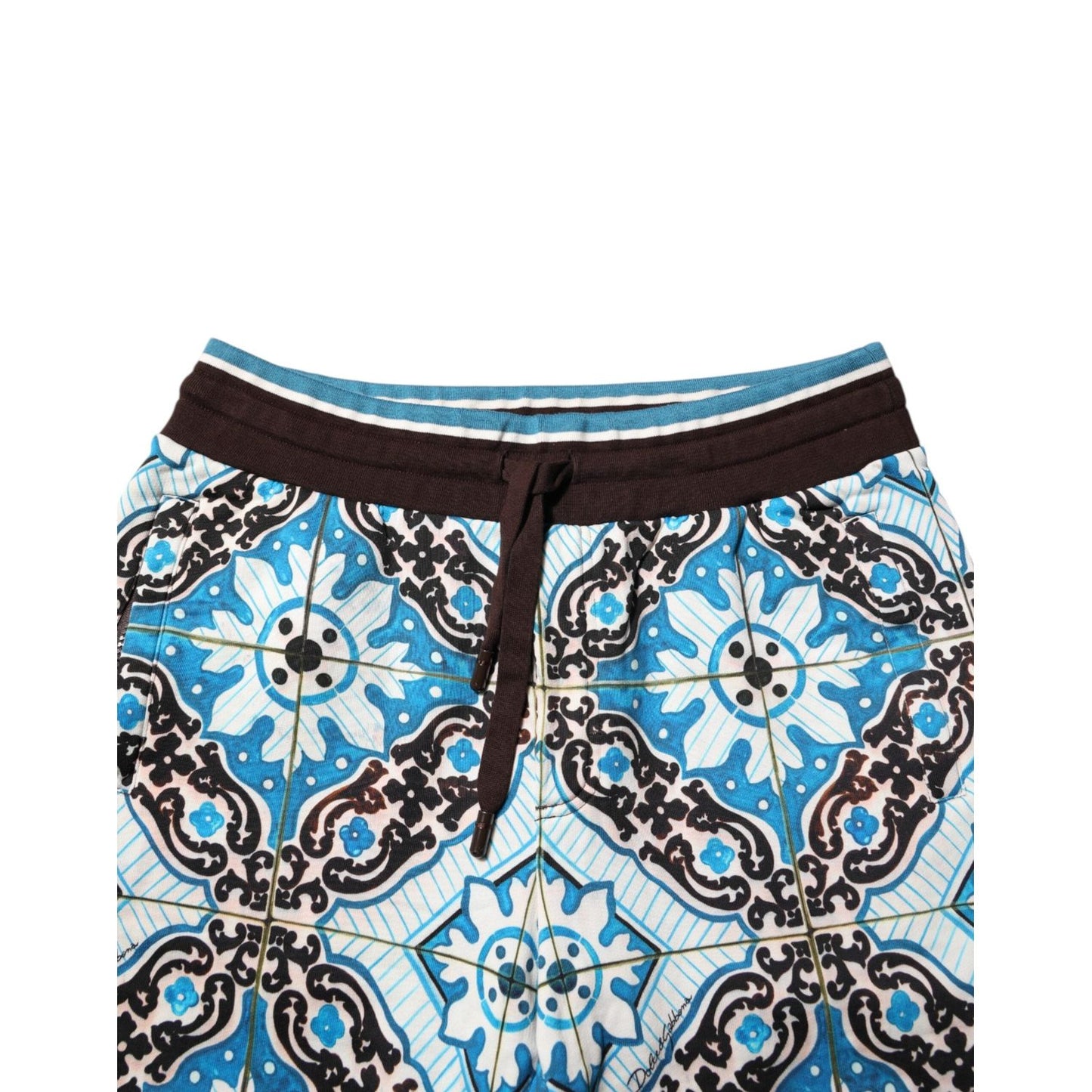 Dolce & Gabbana Multicolor Cotton Maiolica Print Bermuda Shorts