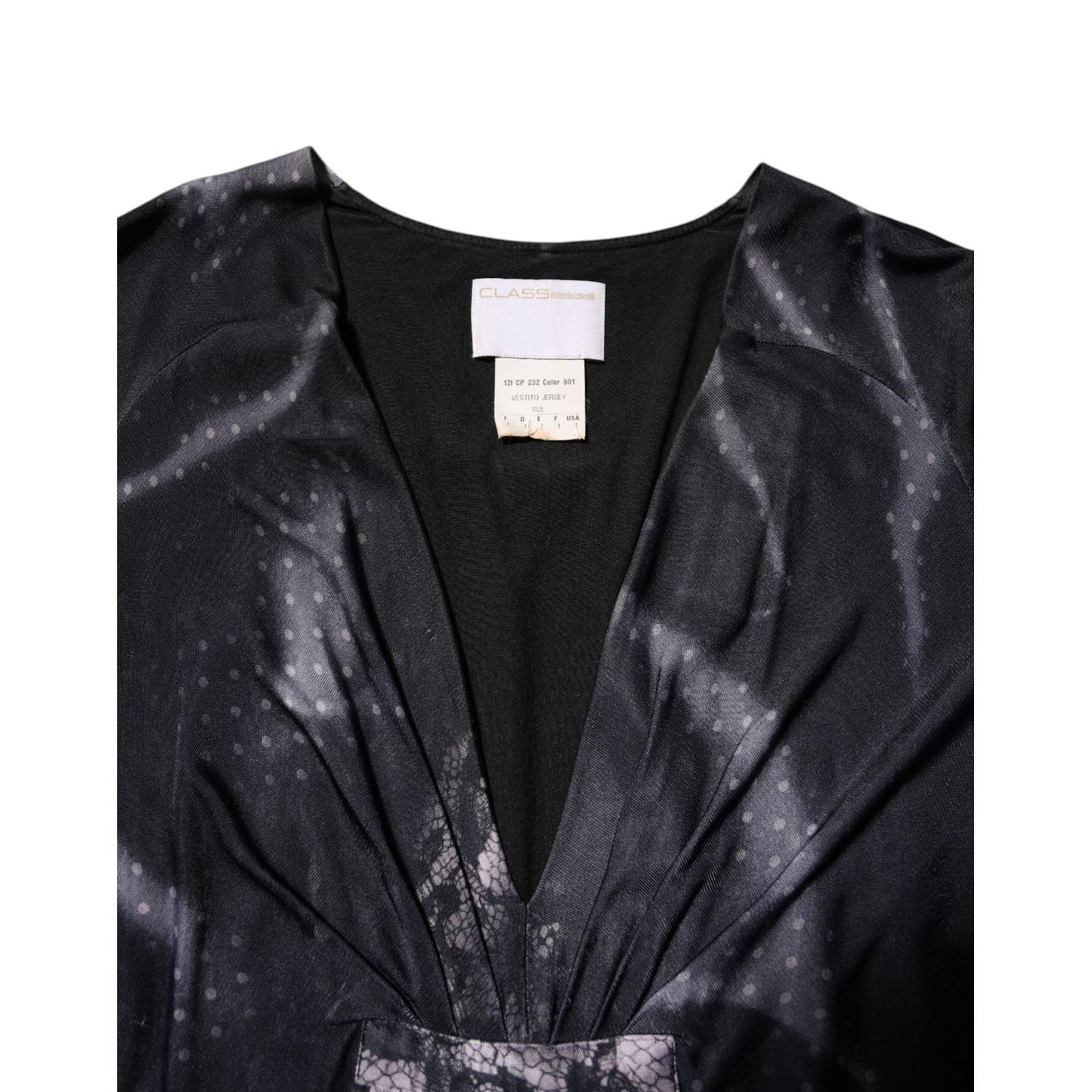 Roberto Cavalli Black Floral Viscose Sheath Midi Dress