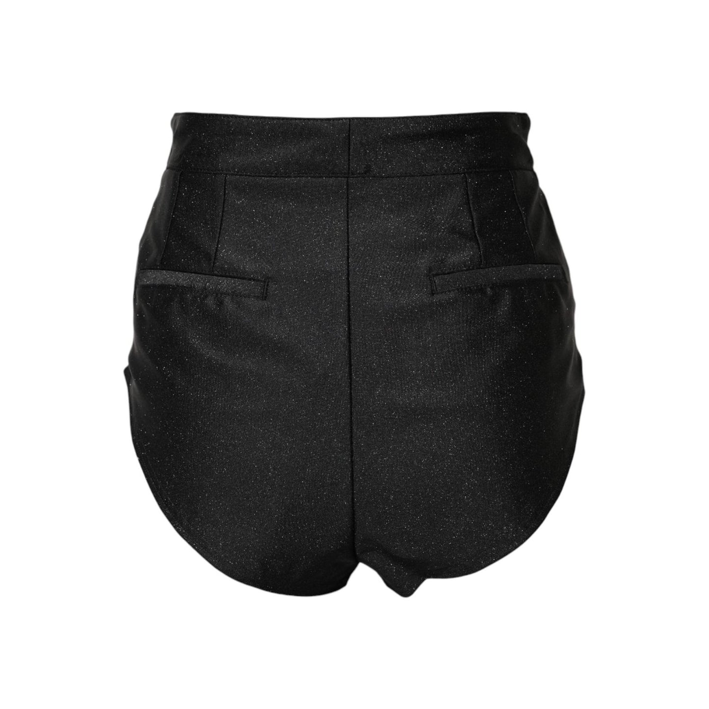 Dolce & Gabbana Black Viscose High Waisted Hot Pants Shorts