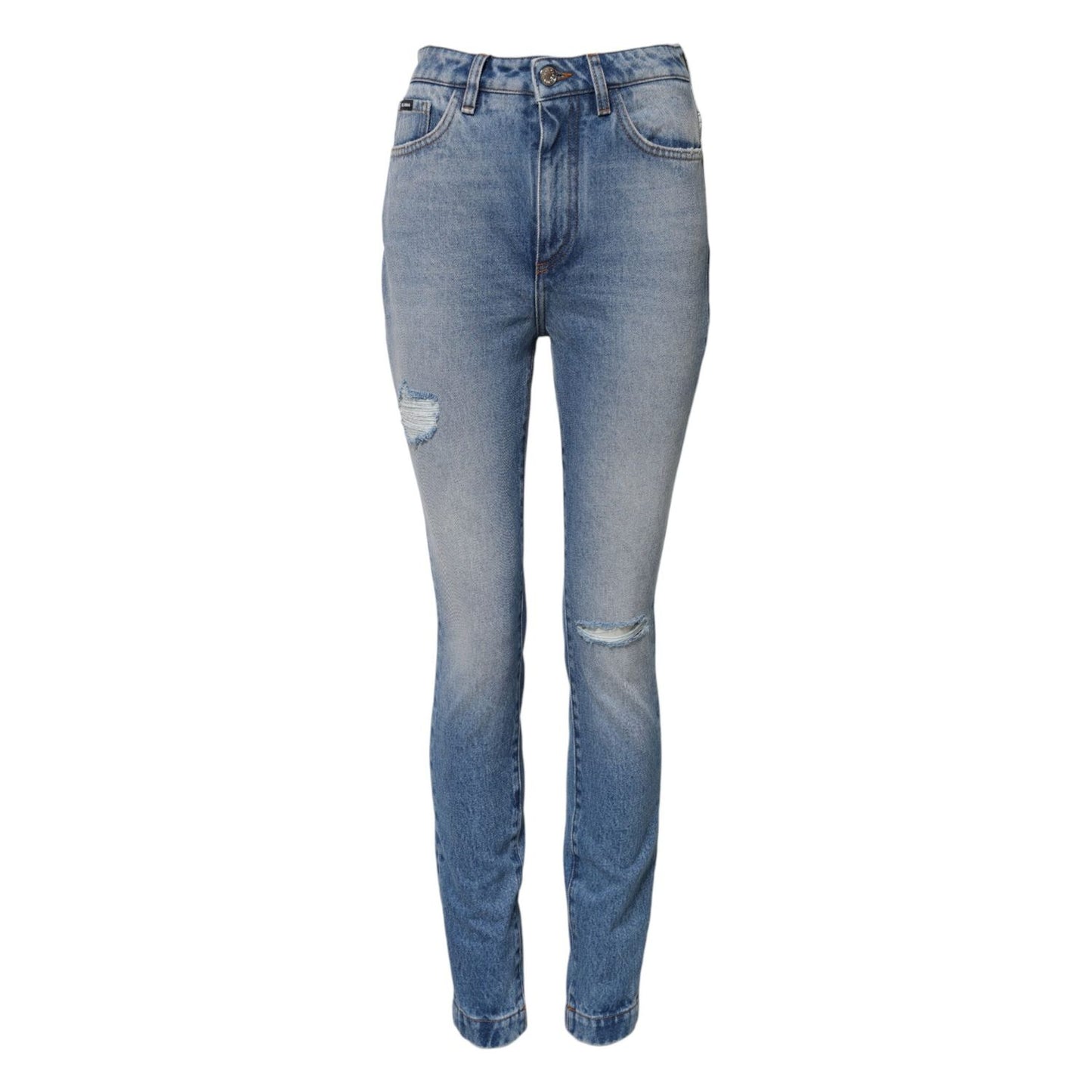 Dolce & Gabbana Blue Washed Skinny High Waist Denim Jeans PAN73111-40