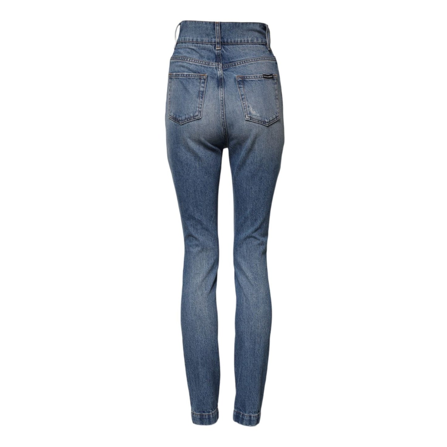 Dolce & Gabbana Blue Washed Skinny High Waist Denim Jeans PAN74029-40