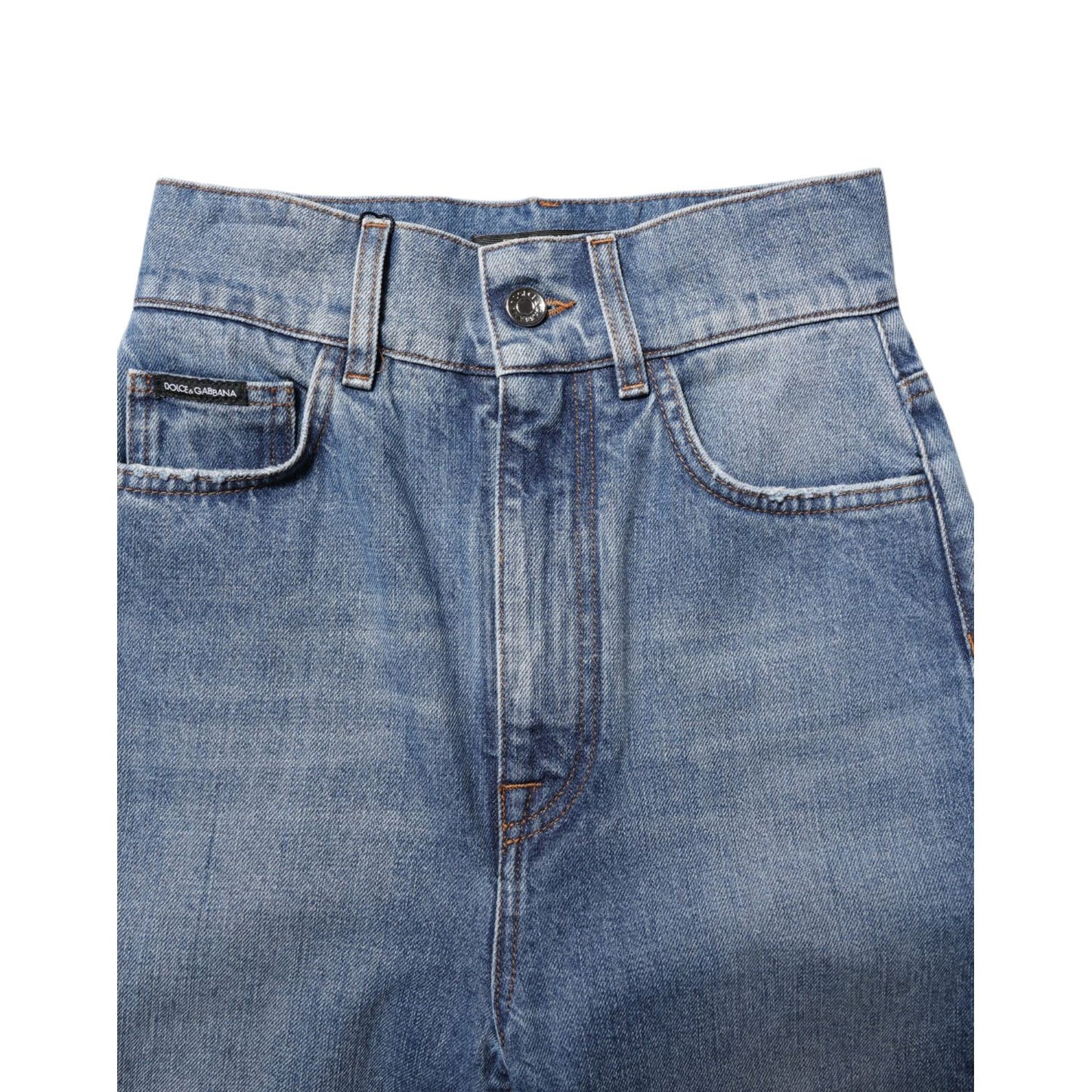 Dolce & Gabbana Blue Washed Skinny High Waist Denim Jeans PAN74029-40