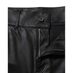 Dolce & Gabbana Black Leather High Waist Slim Fit Pants