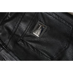 Dolce & Gabbana Black Leather High Waist Slim Fit Pants