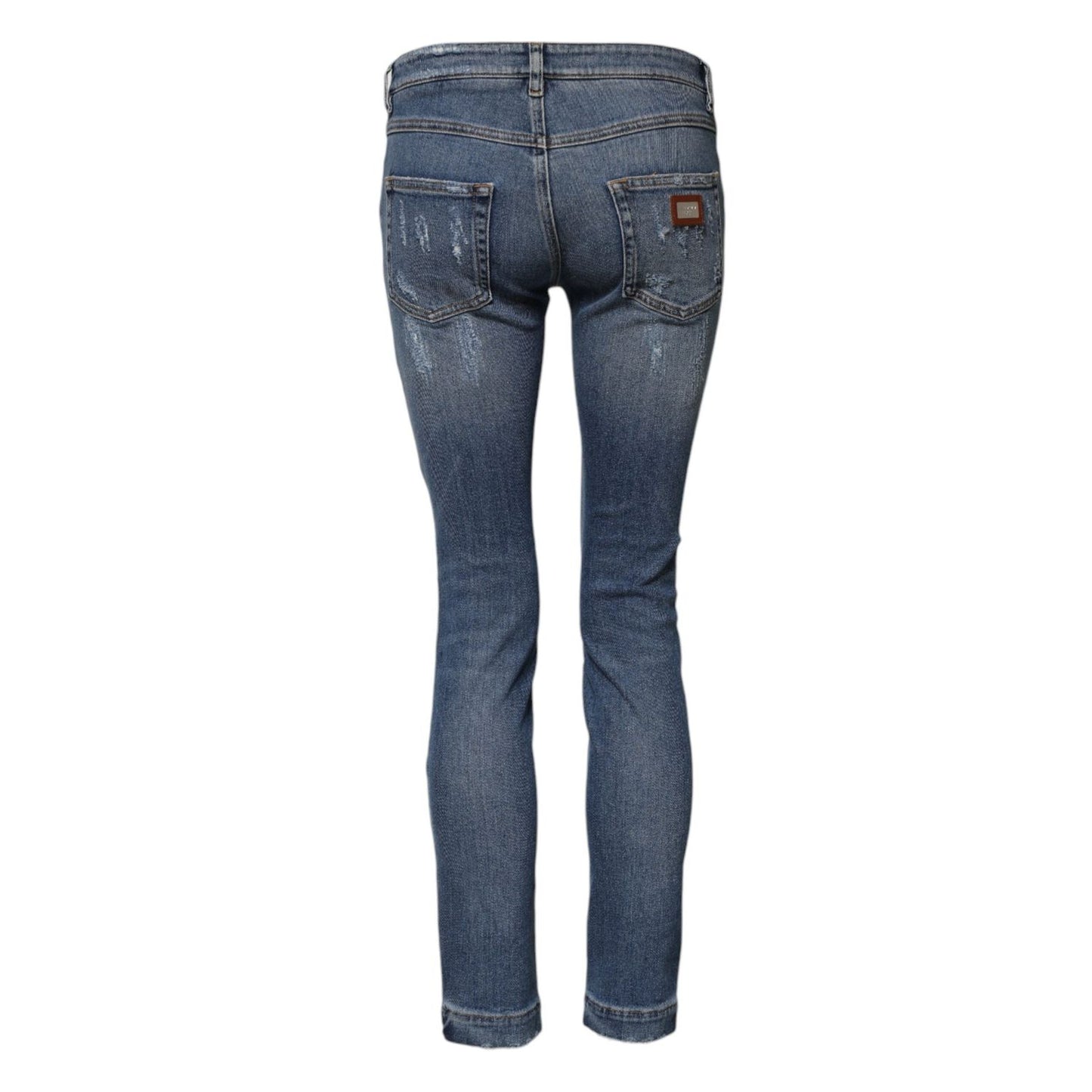 Dolce & Gabbana Blue PRETTY Tattered Skinny Denim Jeans PAN75525-36
