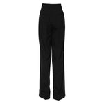 Dolce & Gabbana Black Wool High Waist Formal Pants