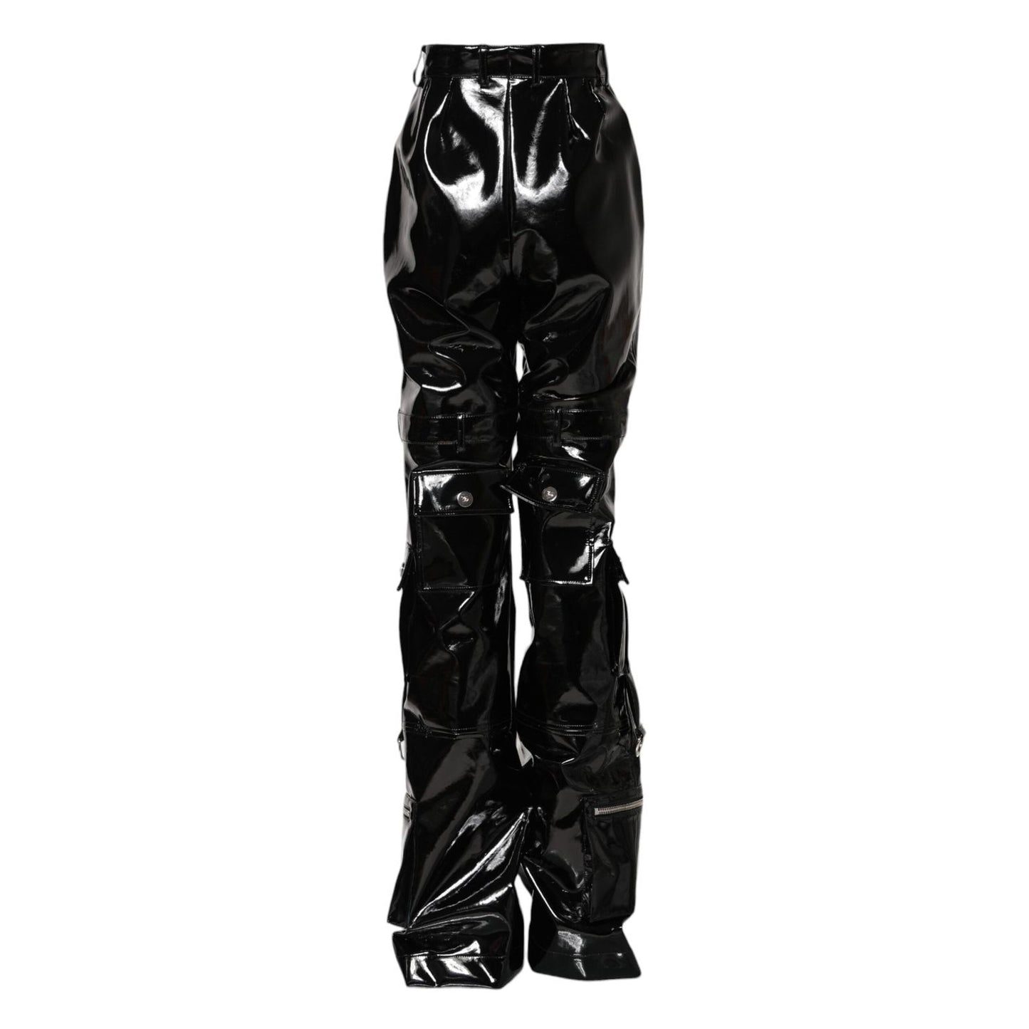 Dolce & Gabbana Black High Waist Cargo Bootcut Pants PAN76513-40