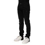 Dolce & Gabbana Black Cotton Skinny Denim Jeans
