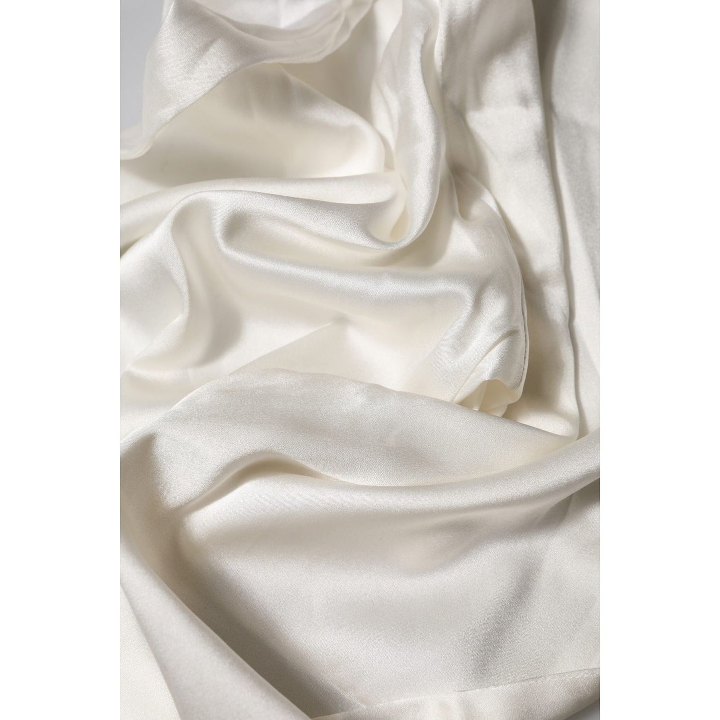 Dolce & Gabbana Ivory Silk Tapered High Waist Pants PAN76161-36