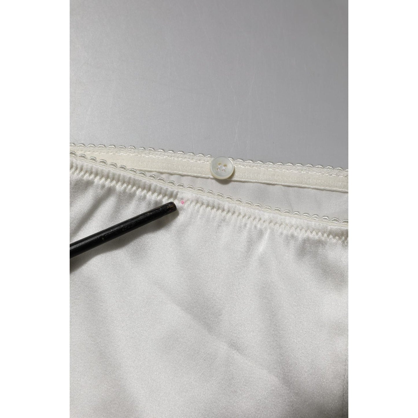 Dolce & Gabbana Ivory Silk Tapered High Waist Pants PAN76161-36