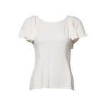 Dolce & Gabbana White Round Neck Short Sleeves Blouse Top TSH86556-36