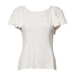 Dolce & Gabbana White Round Neck Short Sleeves Blouse Top TSH86556-36