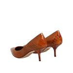 Dolce & Gabbana Brown Leather Stiletto Heel Pumps Shoes