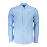La Martina Blue Cotton Shirt LA-26387-XXL