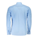 La Martina Blue Cotton Shirt LA-26387-XXL