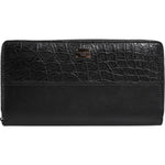 Dolce & Gabbana Black Leather Logo Plaque Zip Around Continental Wallet BAG4574