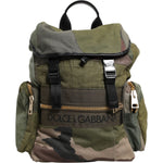 Dolce & Gabbana Military Green Patchwork Rucksack Backpack Bag BAG4639