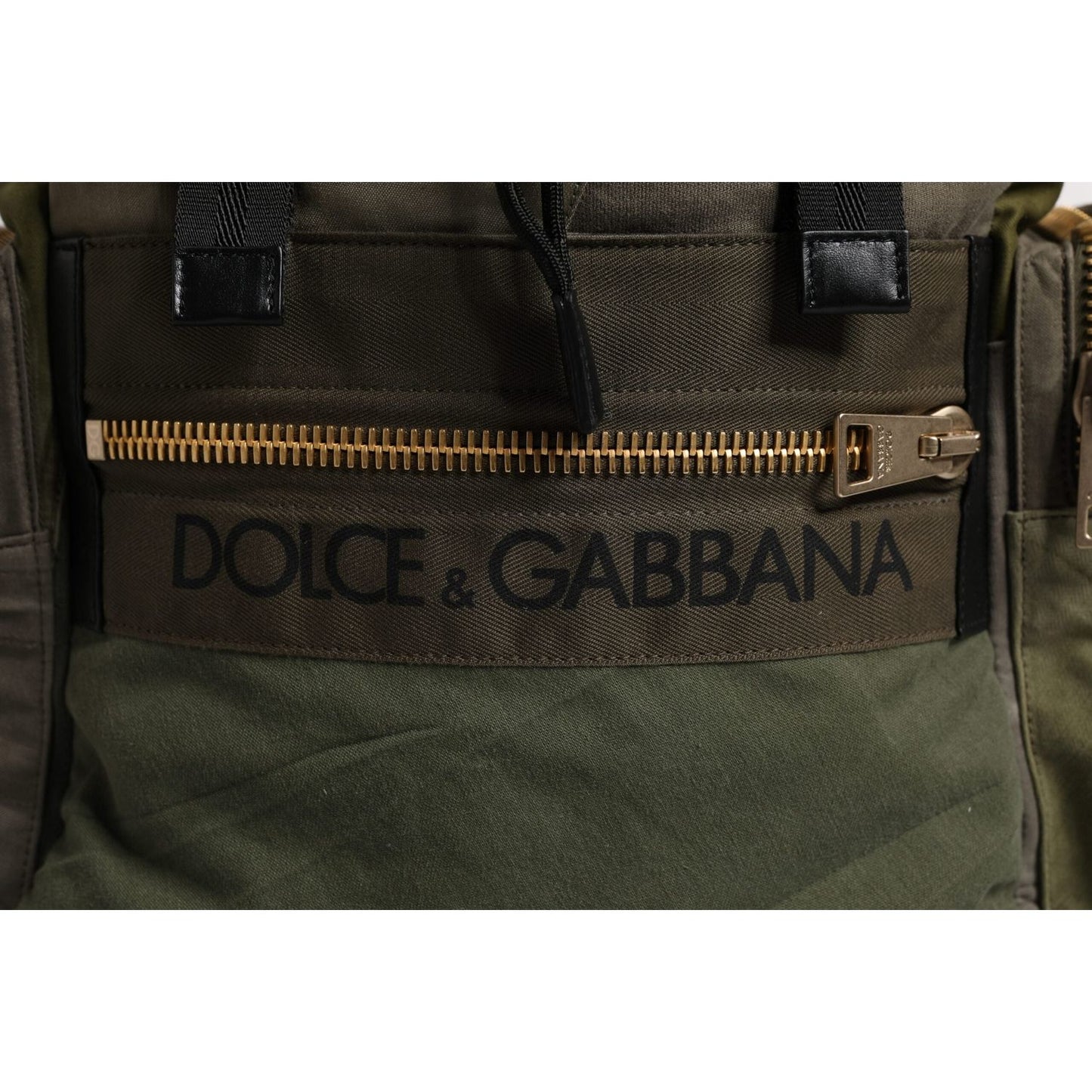Dolce & Gabbana Military Green Patchwork Rucksack Backpack Bag BAG4639