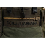 Dolce & Gabbana Military Green Patchwork Rucksack Backpack Bag BAG4639