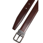 Dolce & Gabbana Brown Classic Silver Metal Logo Buckle Belt BEL9296-95