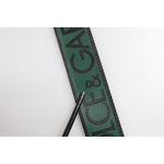 Dolce & Gabbana Green Black Polyester DG Logo Buckle Belt BEL9464-90