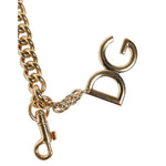 Dolce & Gabbana Brown Leopard Gold Brass Chain Accessory Shoulder Strap WMB549