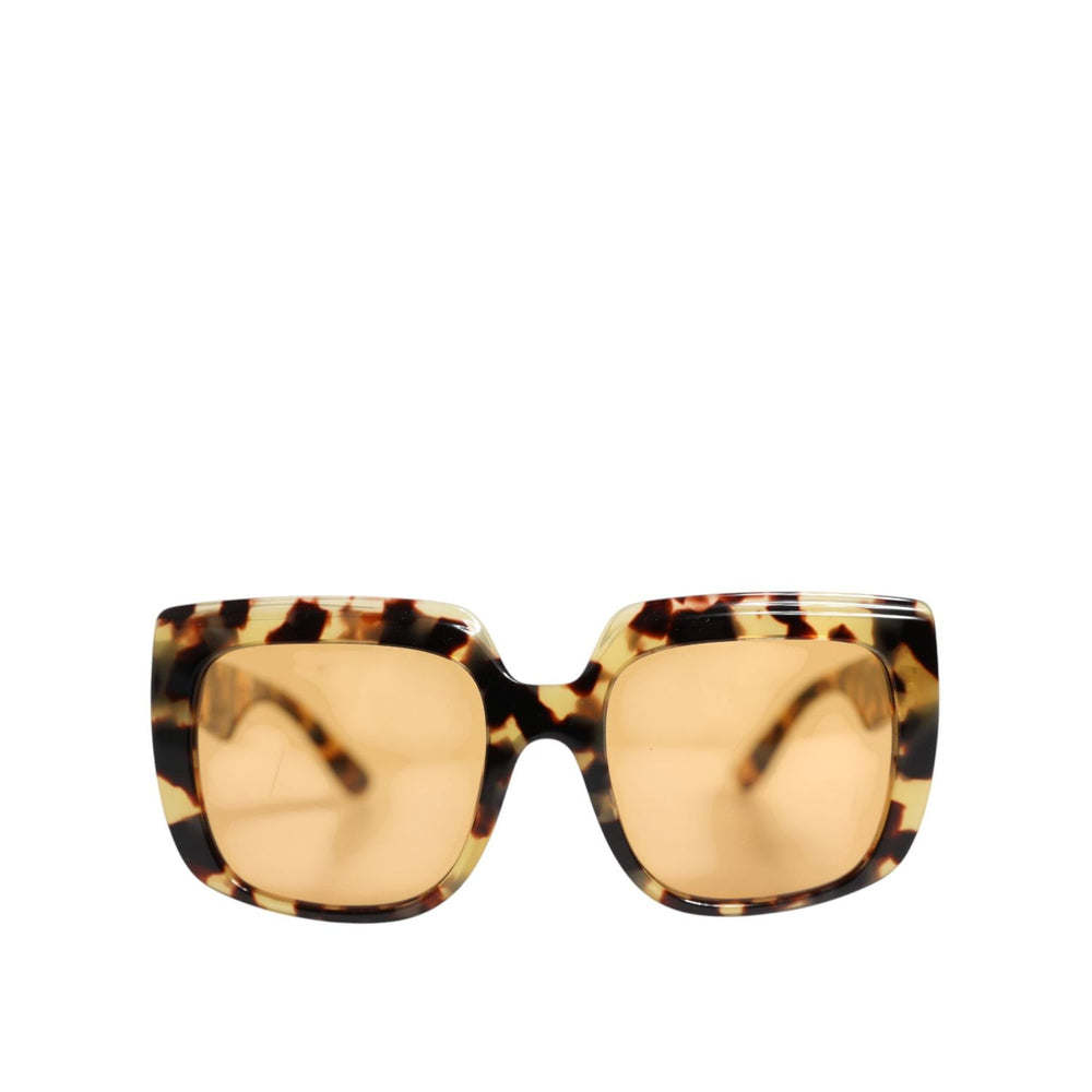 Dolce & Gabbana Black Yellow Havana Leopard Square Shades Sunglasses GLA1354